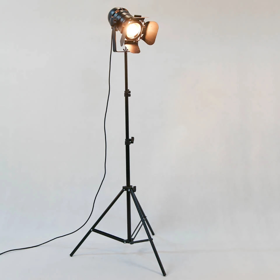 Floor Lamp Arched - Lâmpada de assoalho retro preta para