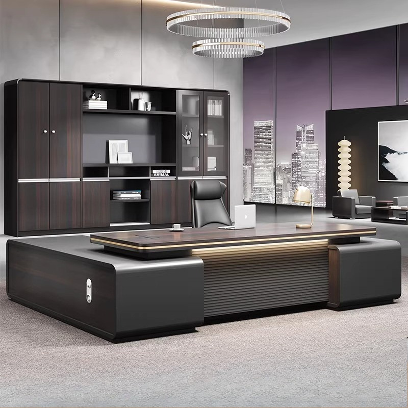 Office Furniture Rental - Escrivaninha de Canto Moderna com Gavetas
