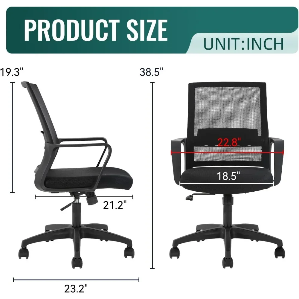 Cadeira de escritório ergonômi - Task Chair Mid Back avaliação e preço