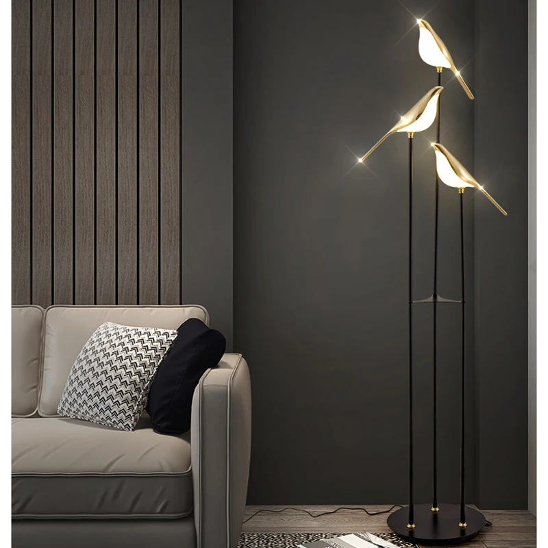 Magpie Bird-Standing LED Light - Floor Lamp Arched avaliação e preço