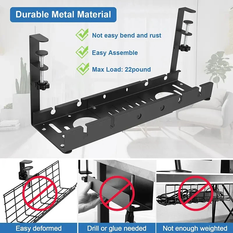Suporte de Armazenamento Teles - Cable Tray Under Desk avaliação e preço