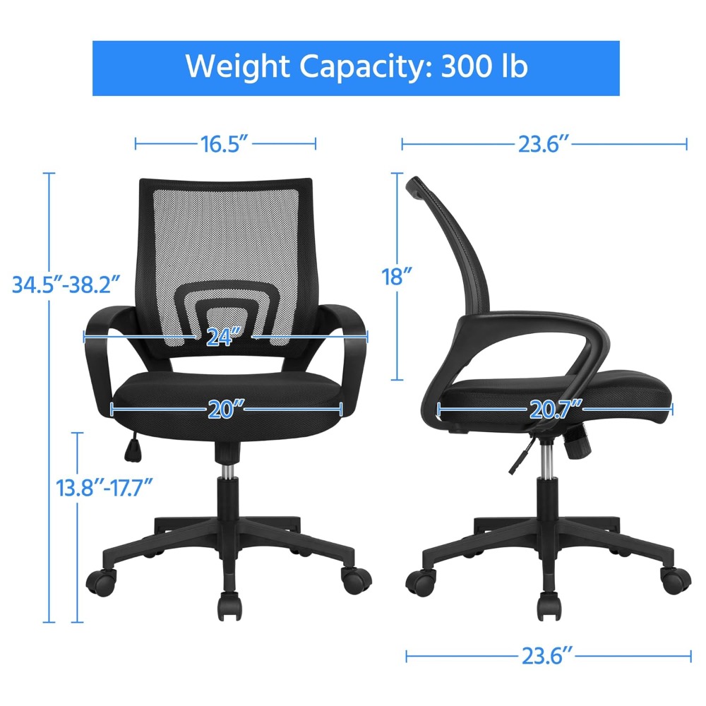 Cadeira de Escritório Ergonômi - Task Chair Mid Back avaliação e preço